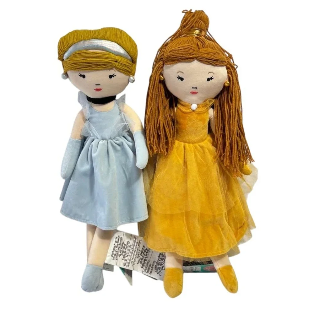 Princess Belle And Cinderella Dolls-The Disney‎ Collection by Pillowfort (NWT)